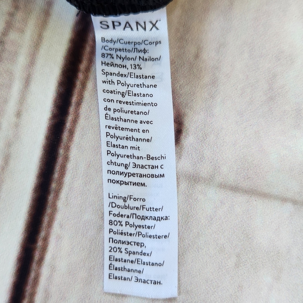 SPANX "Faux Leather Leggings" Black Slimming Shapewear | Women's Plus Size 1X - Picture 9 of 13